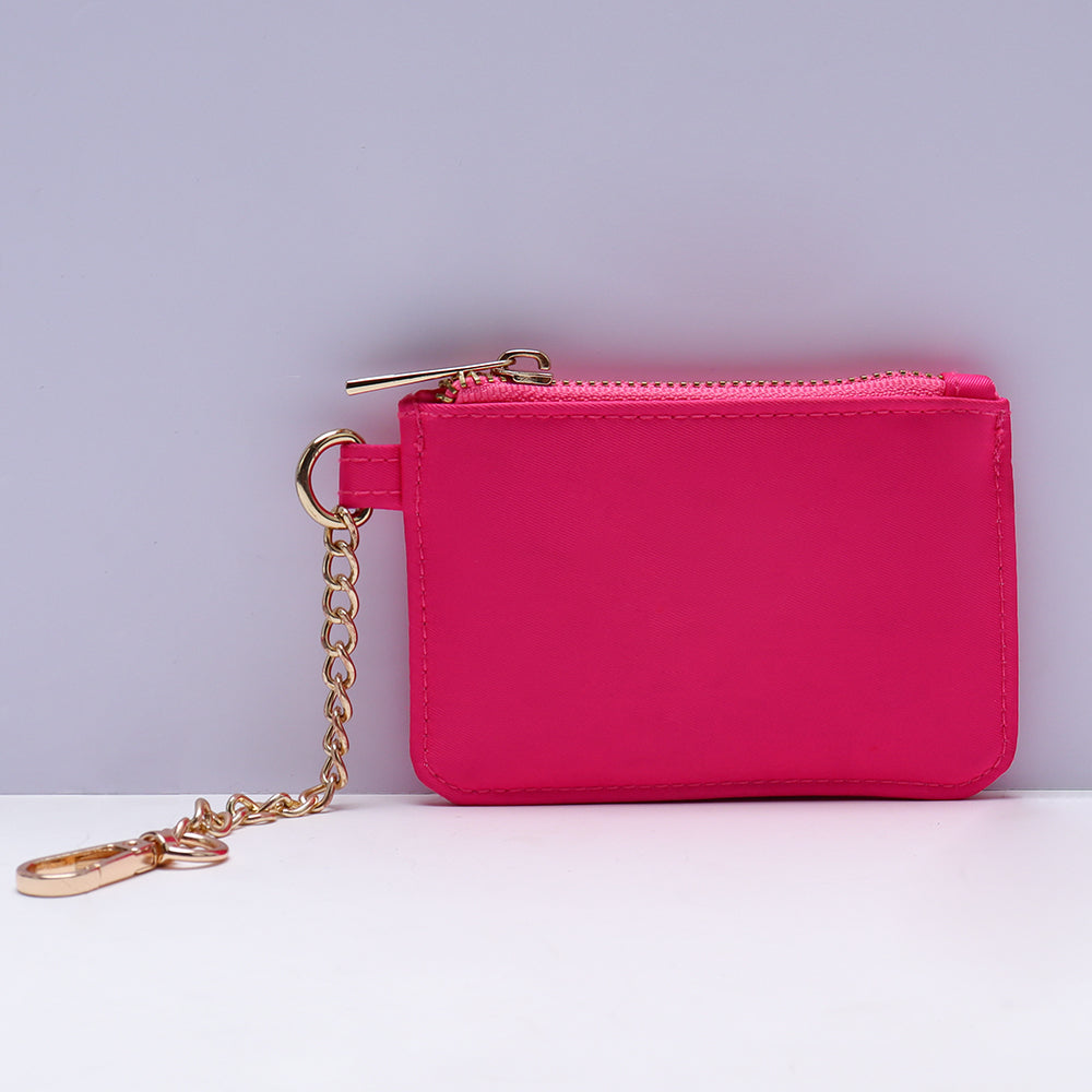 Backper Sagitta Mini Nylon Coin Purse & Key Wallet — Hot Pink