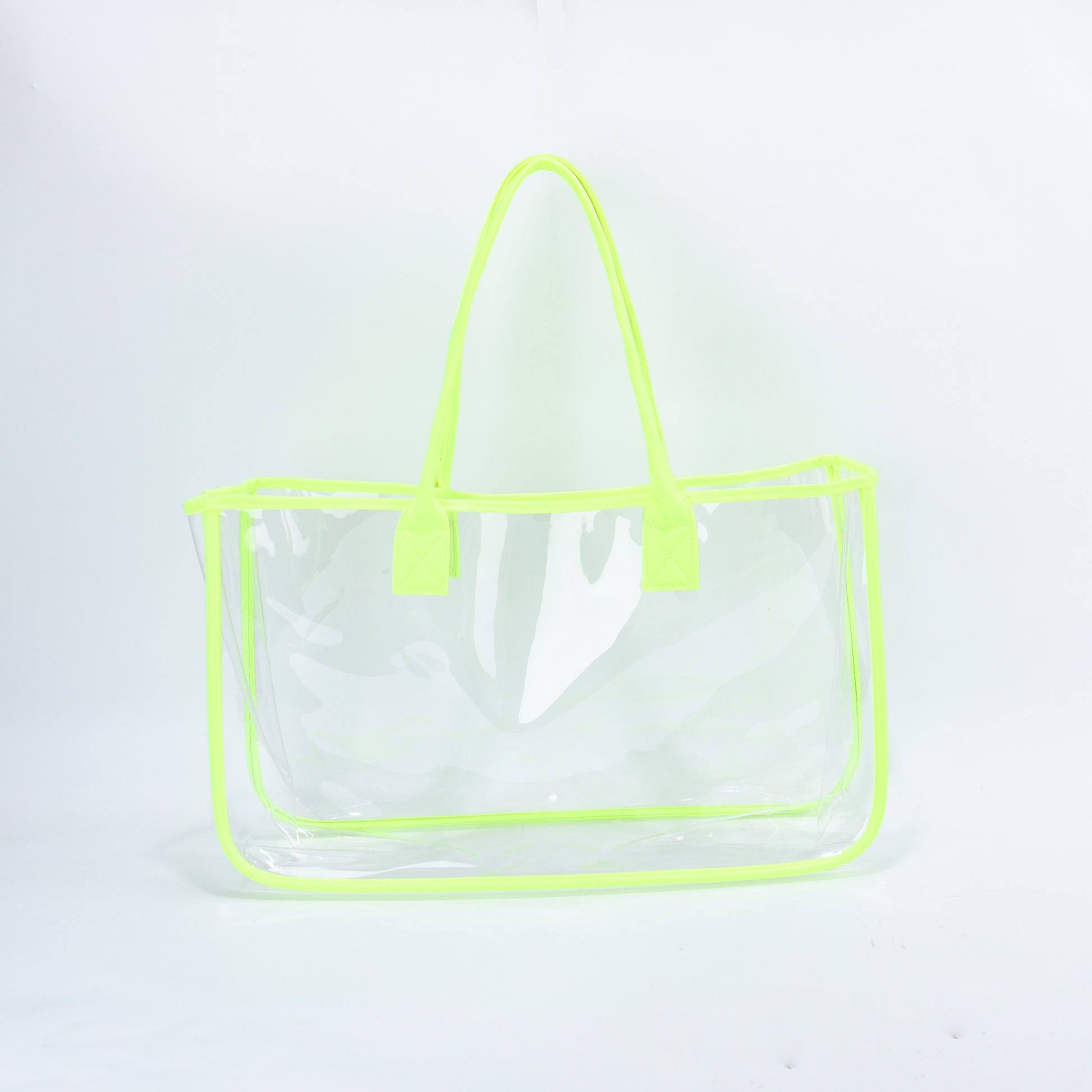 Backper Cetus Clear PVC Beach & Shopping Tote — Neon Green