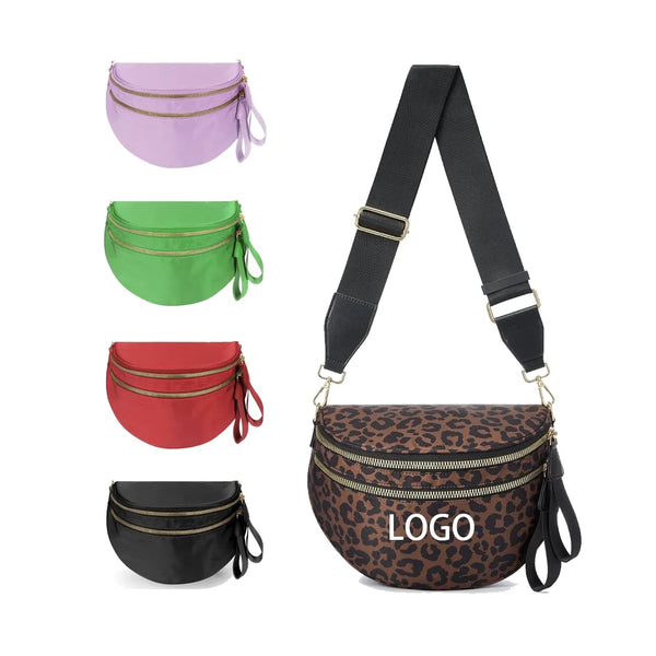 Backper Sculptor Leopard Print Waist Bag — front view