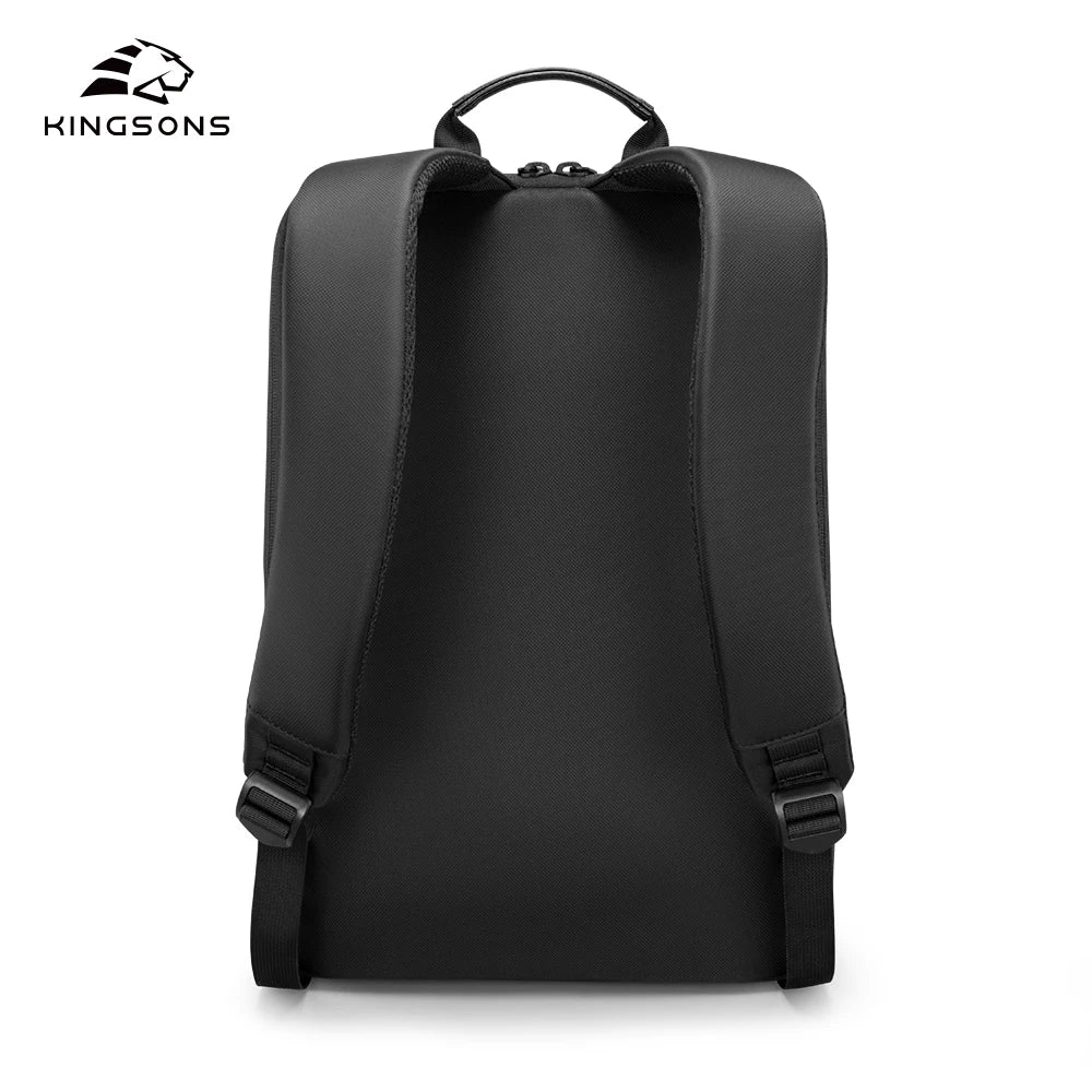 Kingsons men's waterproof school backpack — back panel