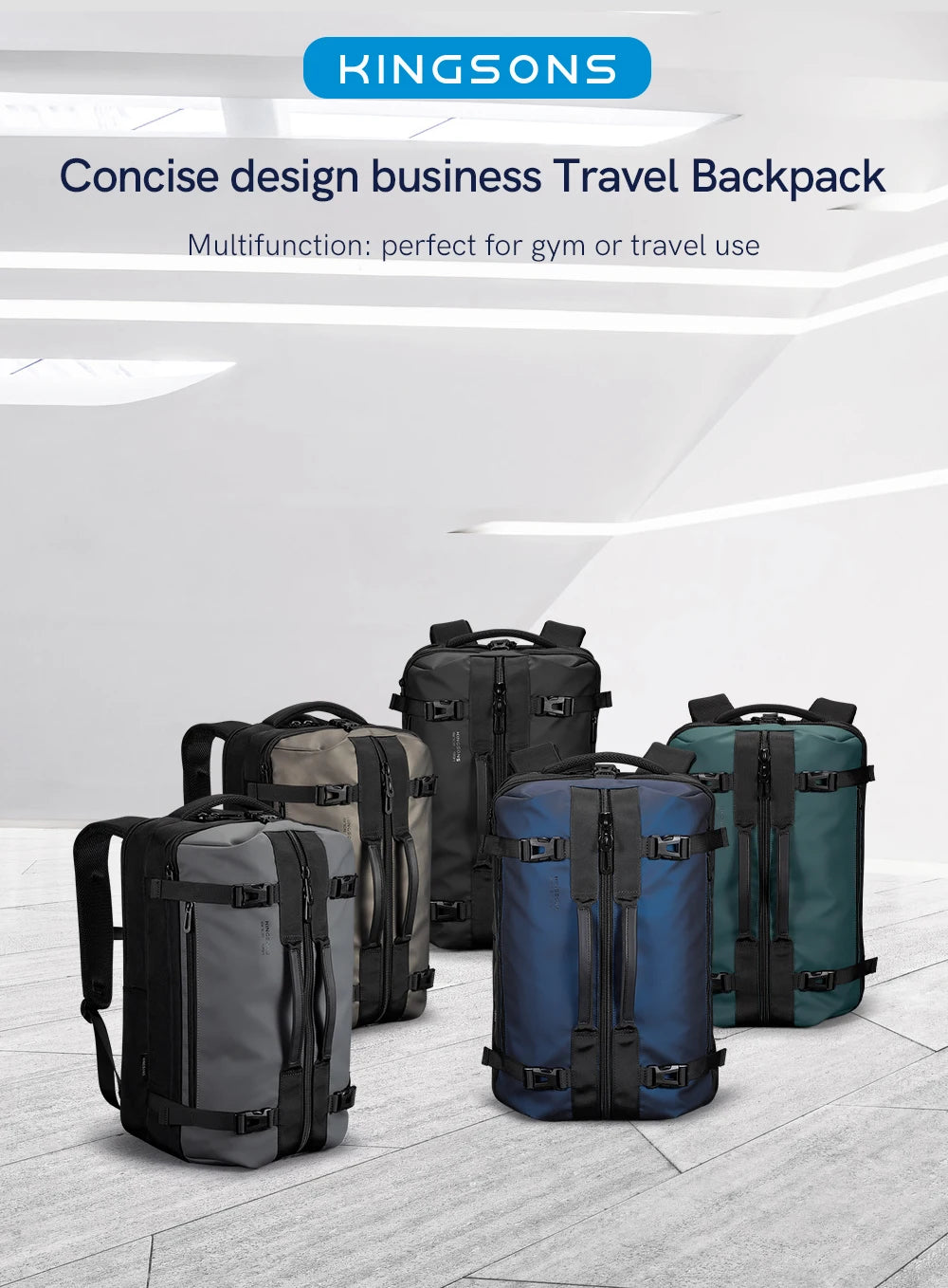 Kingsons K10393W 17" Waterproof Business Backpack
