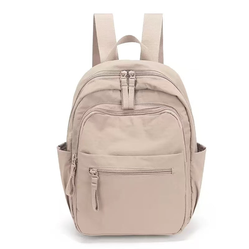 Korean-Style Tasseled Velvet Backpack for Women - Khaki - Chrysoprase SJ8393SCH Senjia