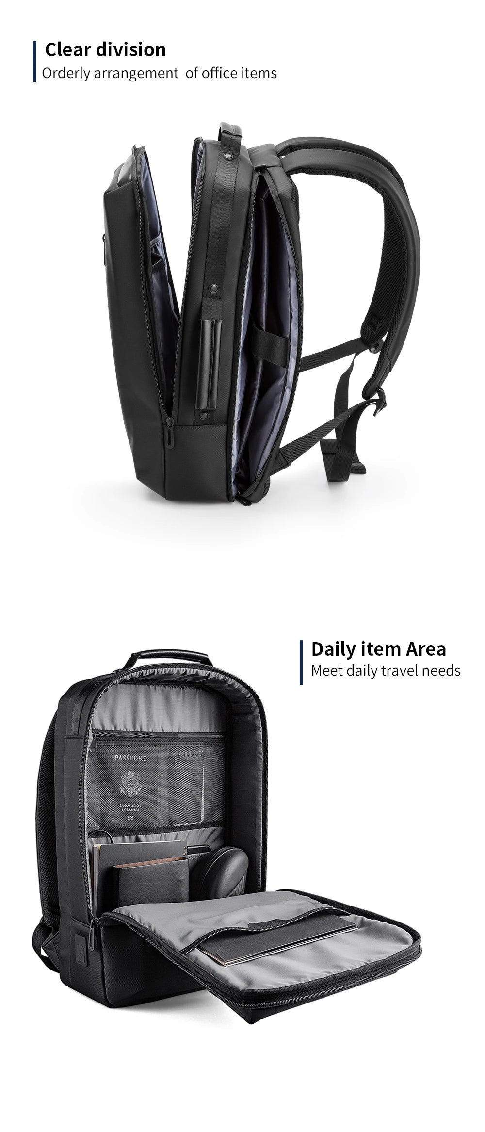 Kingsons KS3223W 17" Waterproof USB Laptop Backpack
