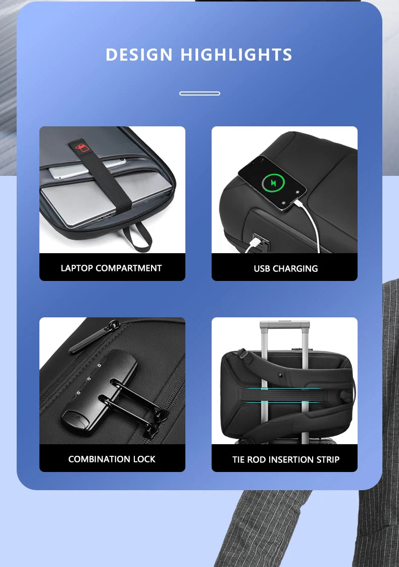 Mingao 231019 College Anti-Theft USB Laptop Backpack - detail 2