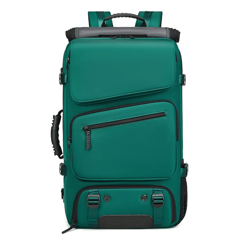 Mingao 221020 Expandable Anti-Theft USB Travel Backpack - Green 290 Nylon