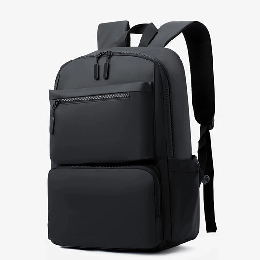 High-end PU business laptop backpack front view