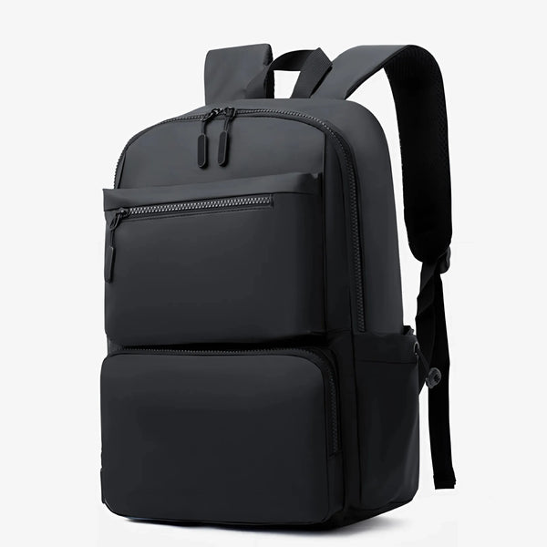 High-end PU business laptop backpack front view