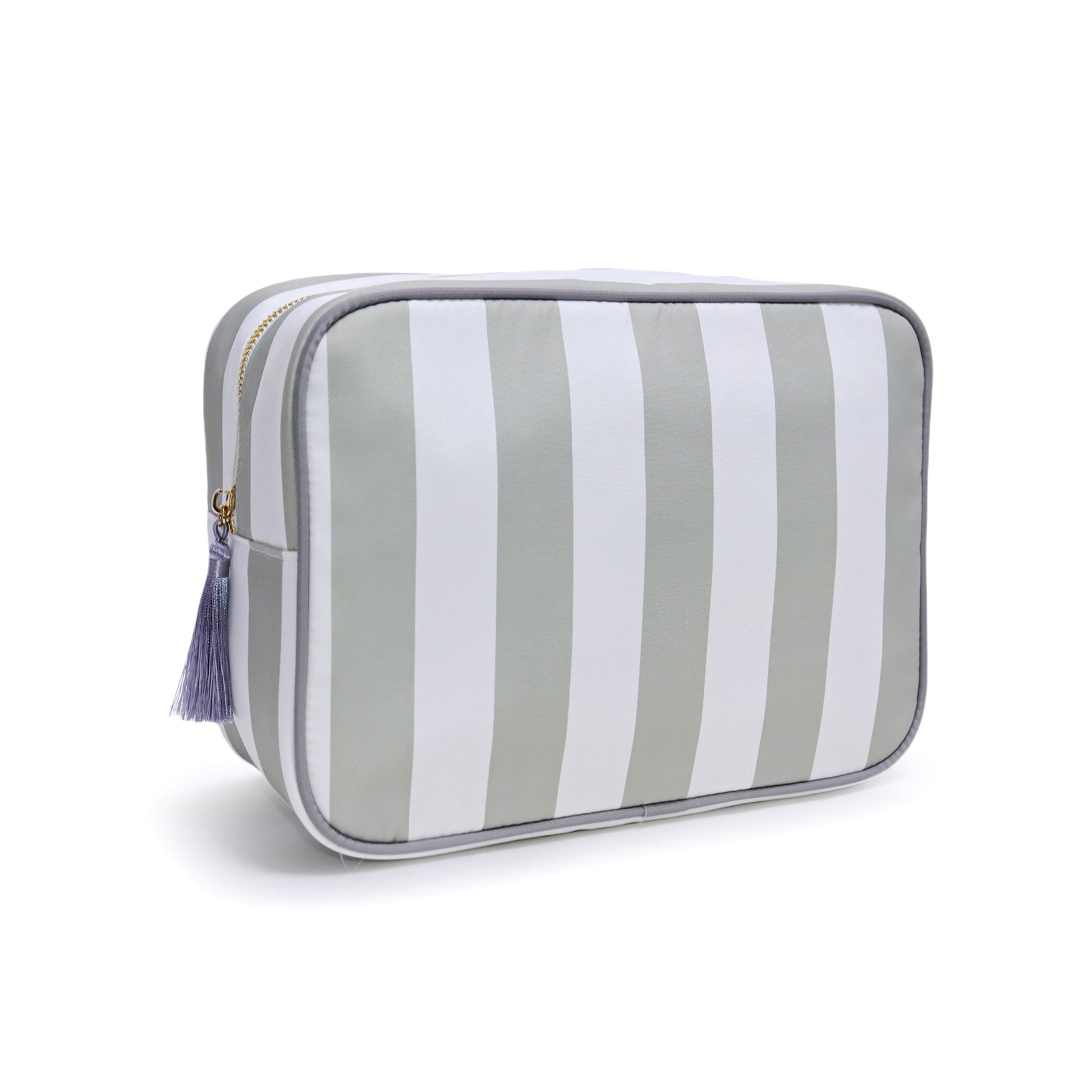 Backper Alcyone XL Striped Mahjong & Cosmetic Pouch — Grey