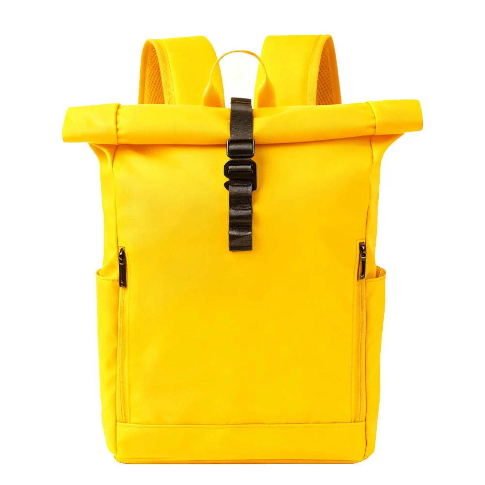 Backper Indus Roll-Top Laptop Backpack — Fluorescent Yellow
