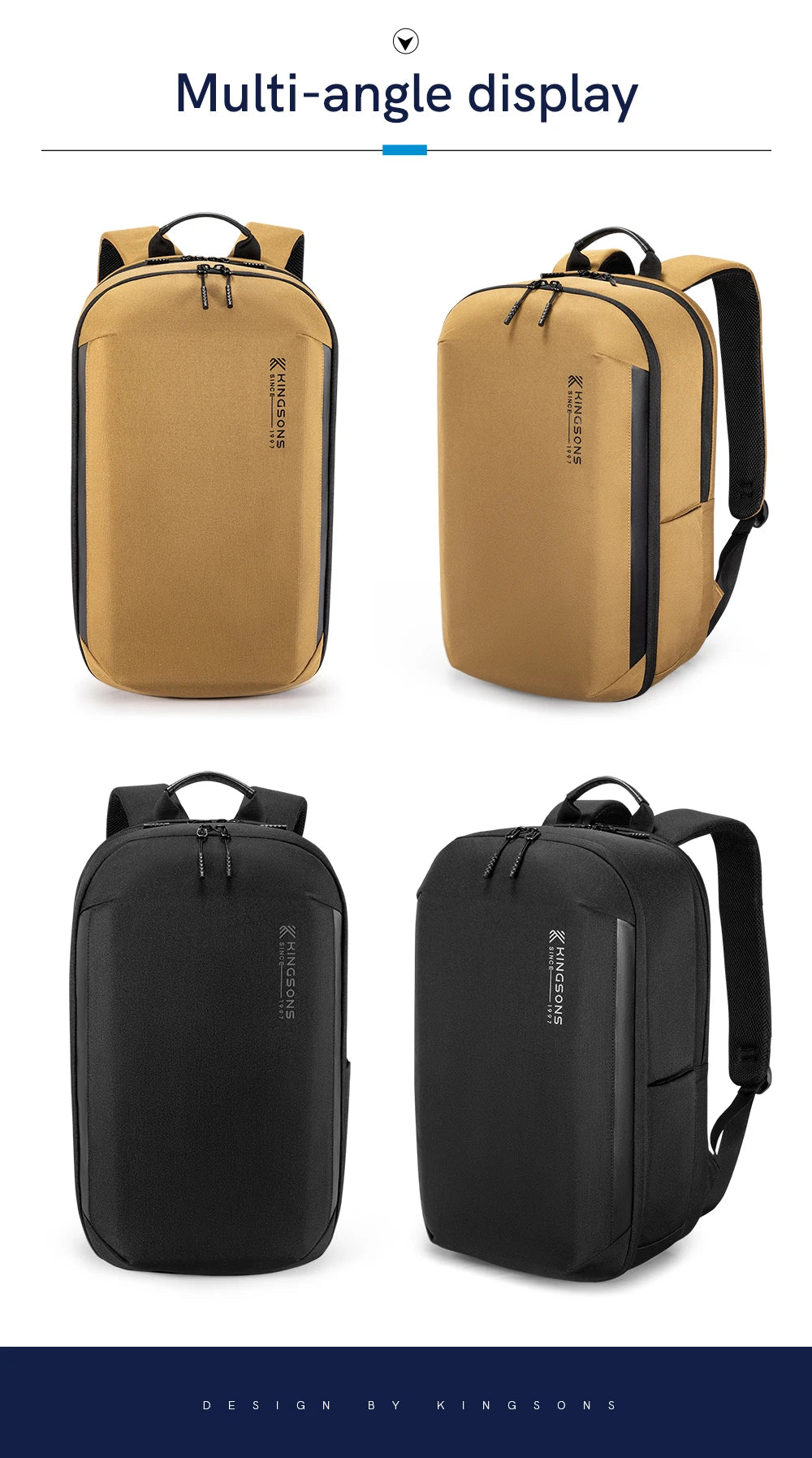 Kingsons 24L Eco Recycled Hiking Travel Backpack