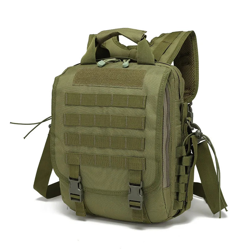 Camo tactical sling backpack 25L front view