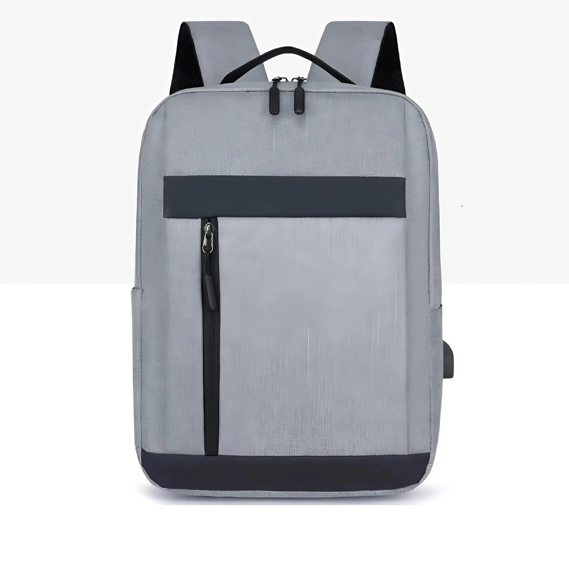 Leather-film Oxford laptop backpack front view