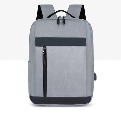 Leather-film Oxford laptop backpack front view