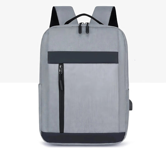 Leather-film Oxford laptop backpack front view