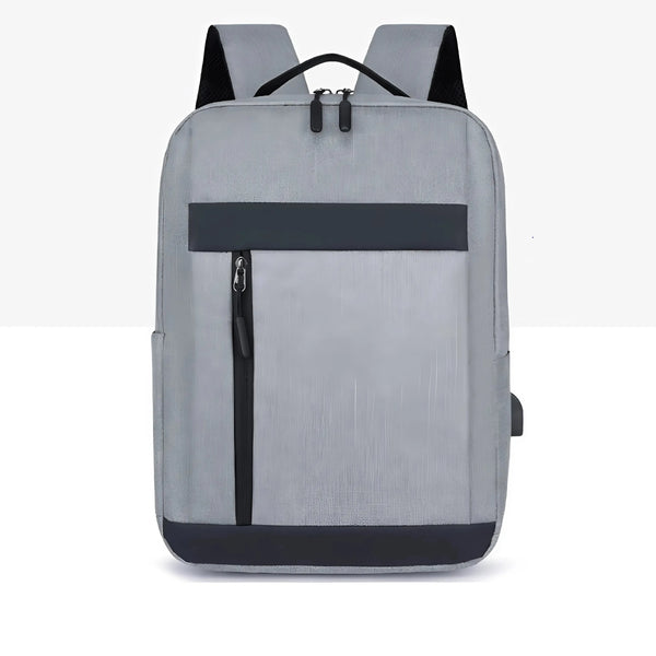 Leather-film Oxford laptop backpack front view