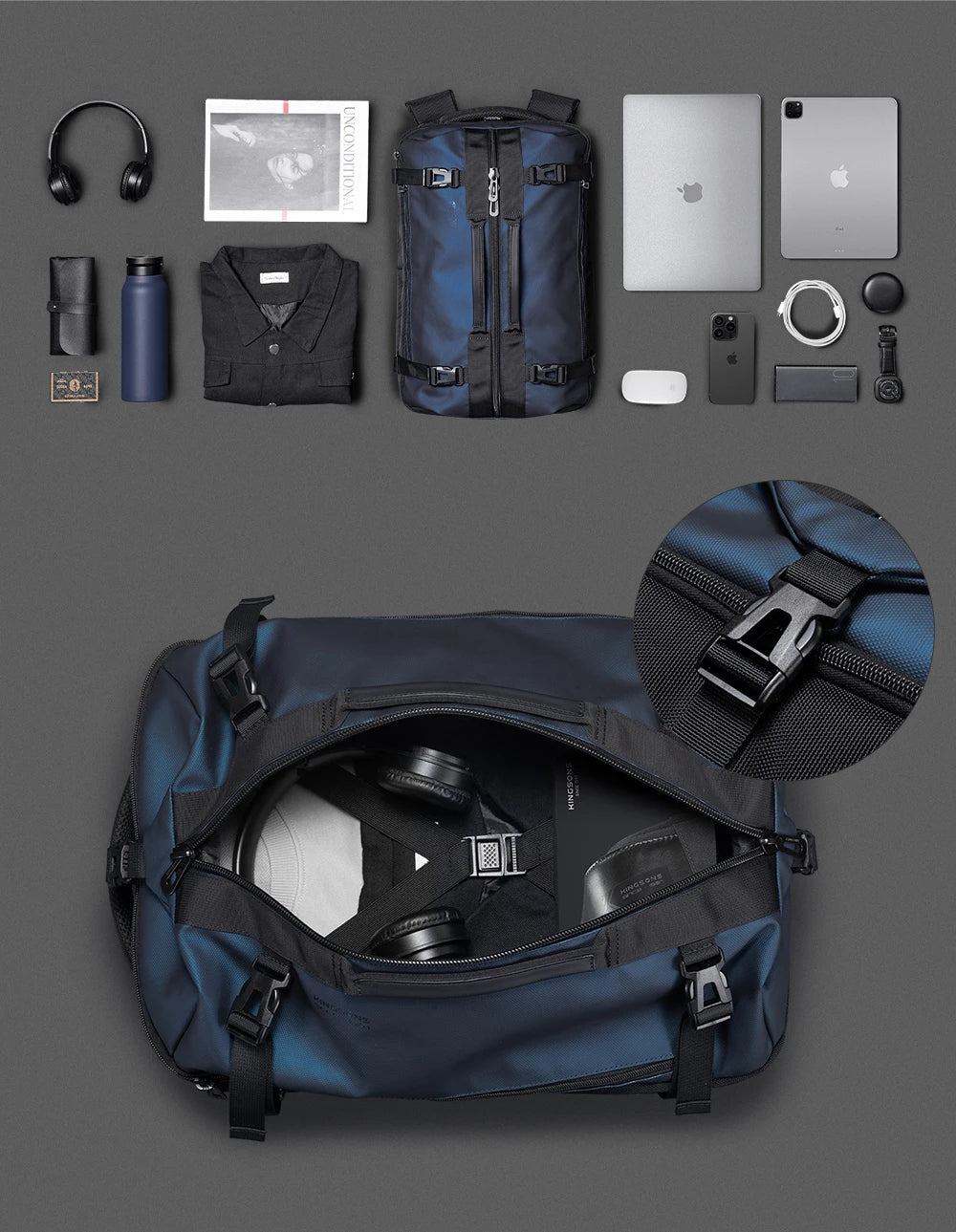 Kingsons K10393W 17" Waterproof Business Backpack