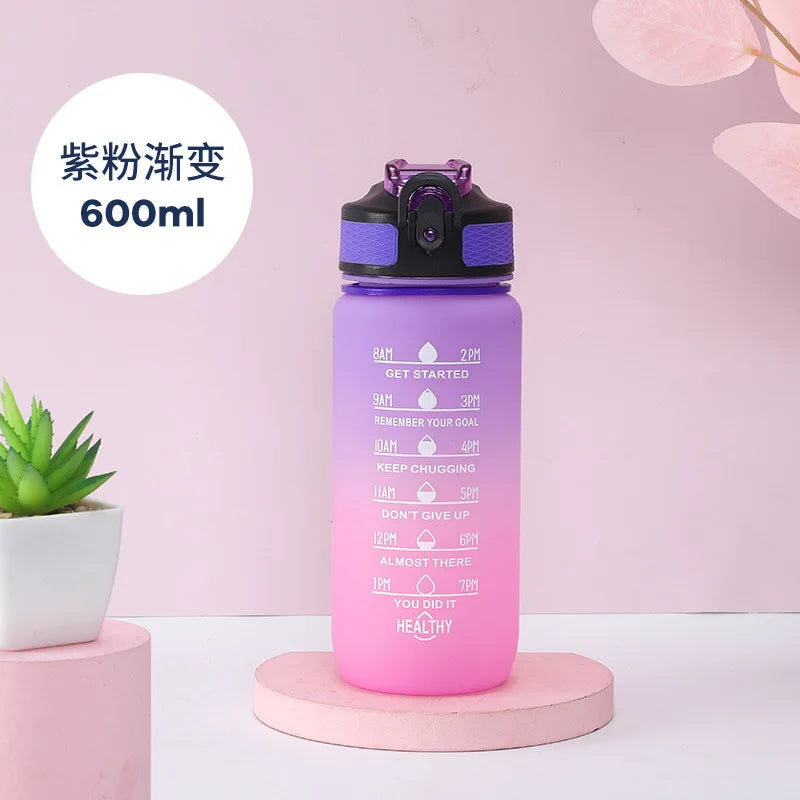 600ml Motivational Sports Water Bottle – BPA-Free – 10