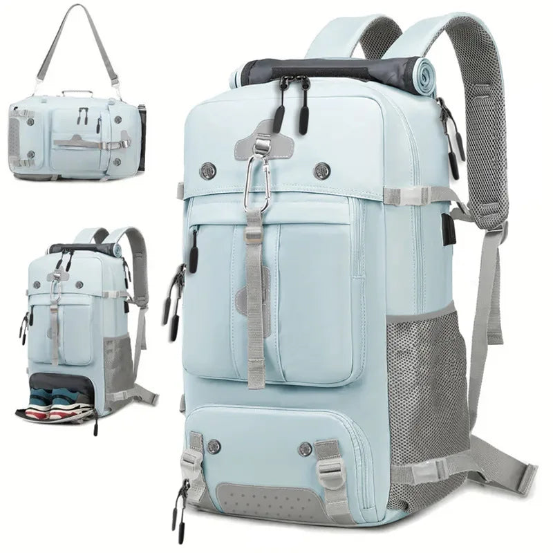 Skoll travel backpack in silver grey