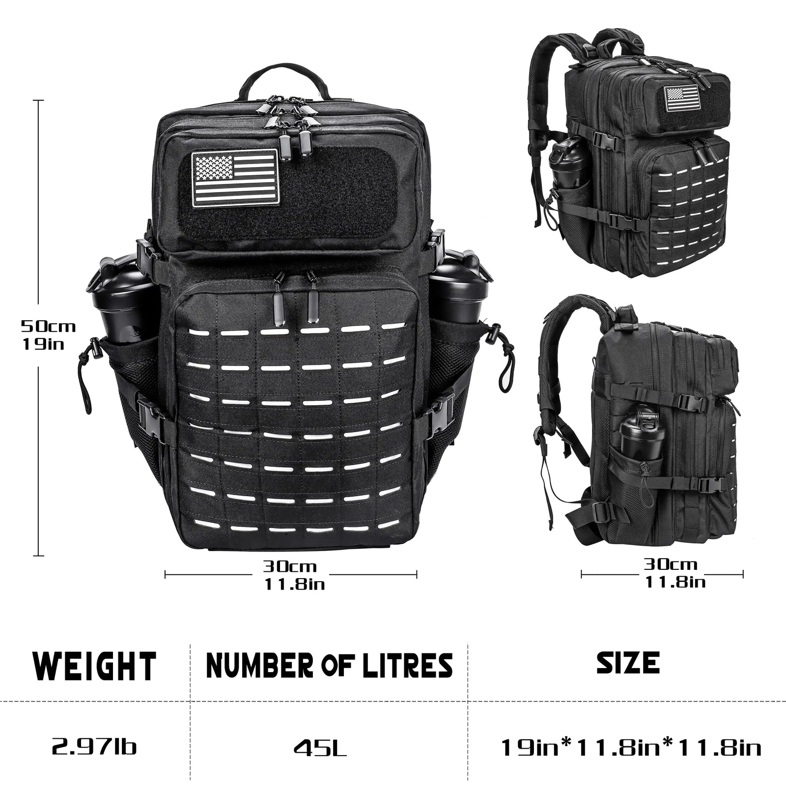 Hong BM-24M674 45L Waterproof MOLLE Tactical Backpack - detail 4