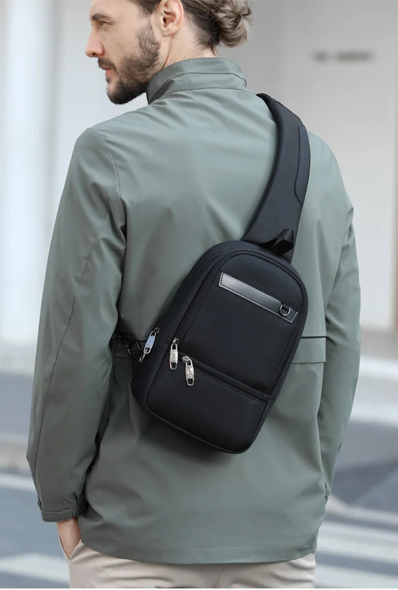 Mingao 1048 USB Waterproof Crossbody Sling Bag - detail 1