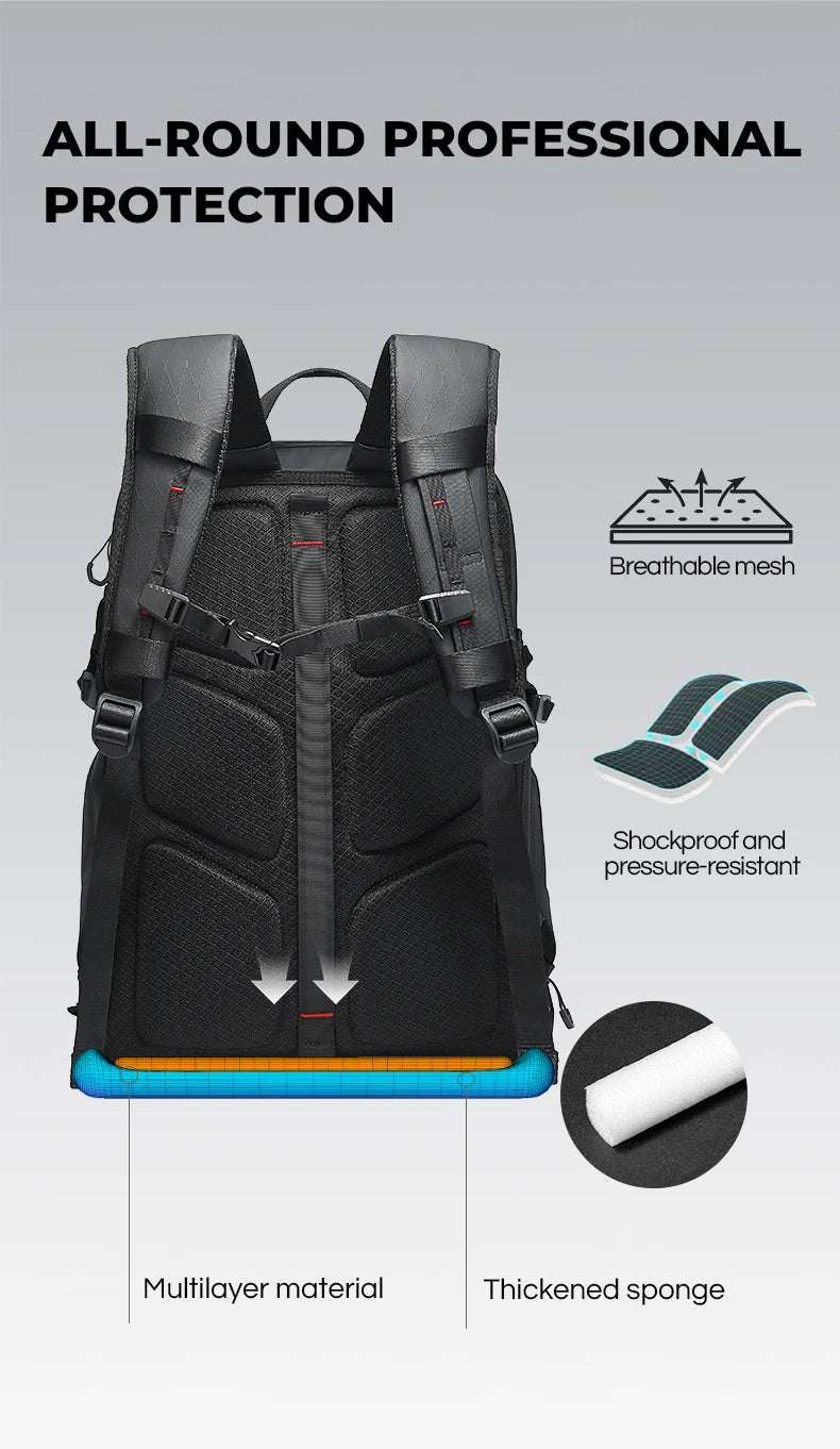 Bange XJ326 Luxury Camera Backpack - Back Panel Comfort