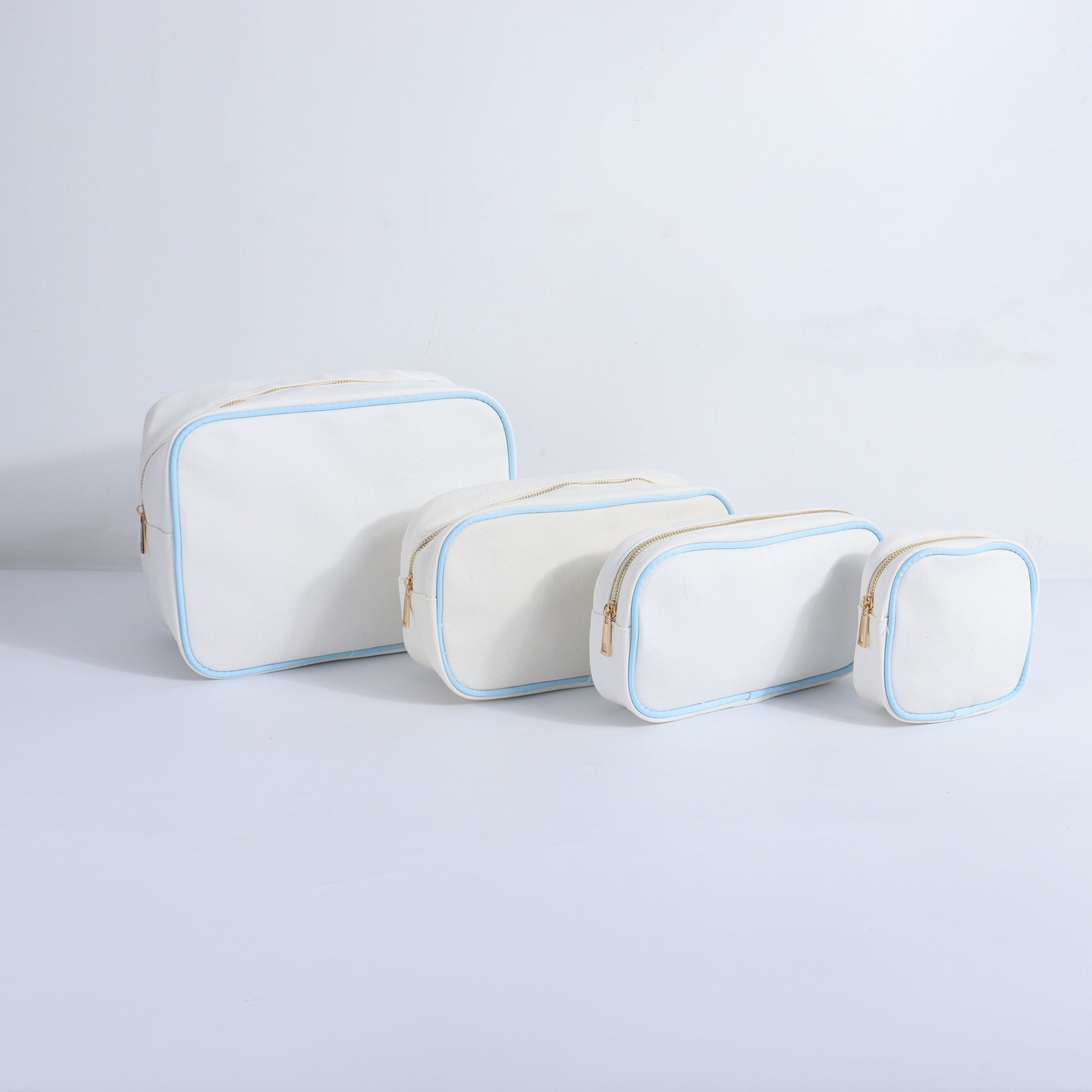 Backper Aquila Blank Canvas Cosmetic Bag — Blue
