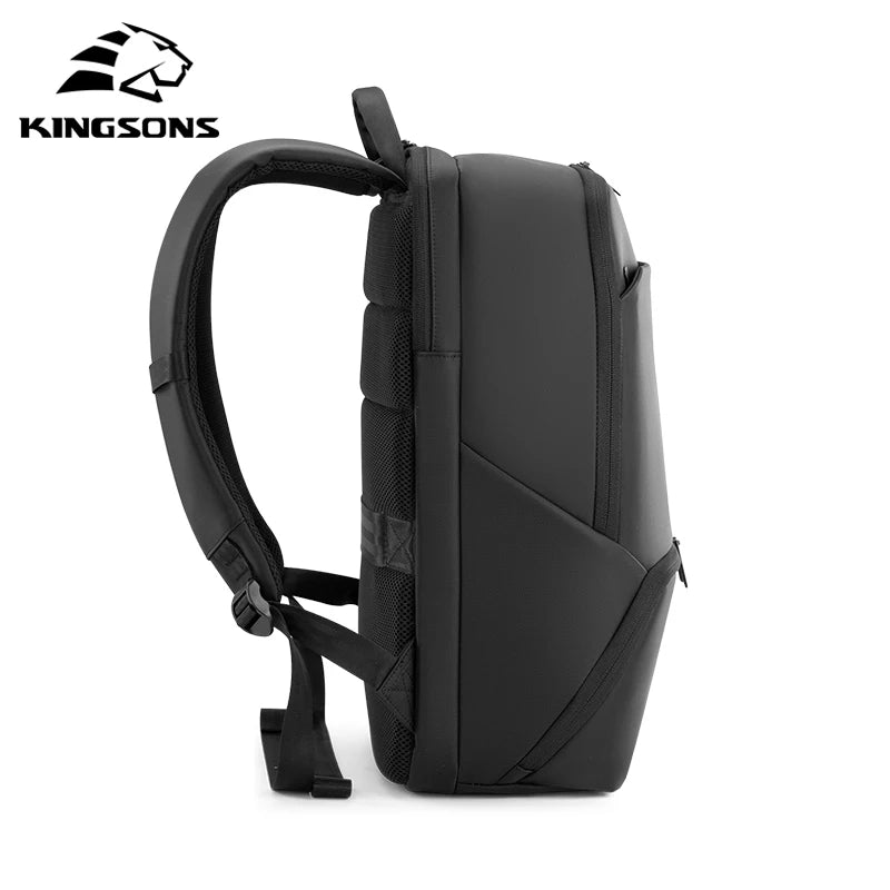 Kingsons USB charging business backpack — side detail