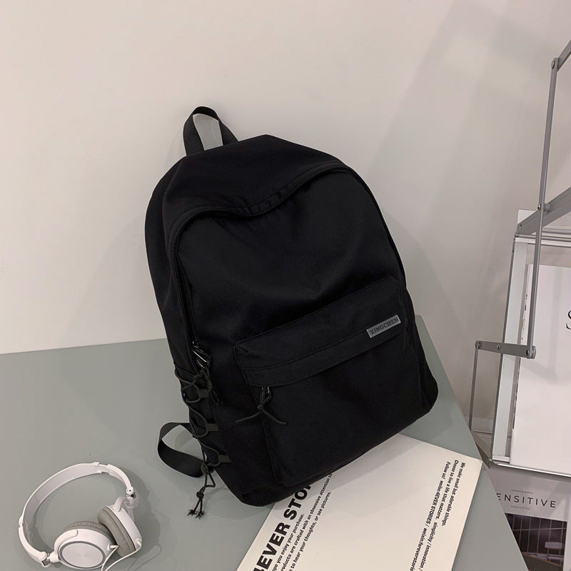 Explosion Print College Backpack - Black - Psamathe SJ898522SCH Senjia