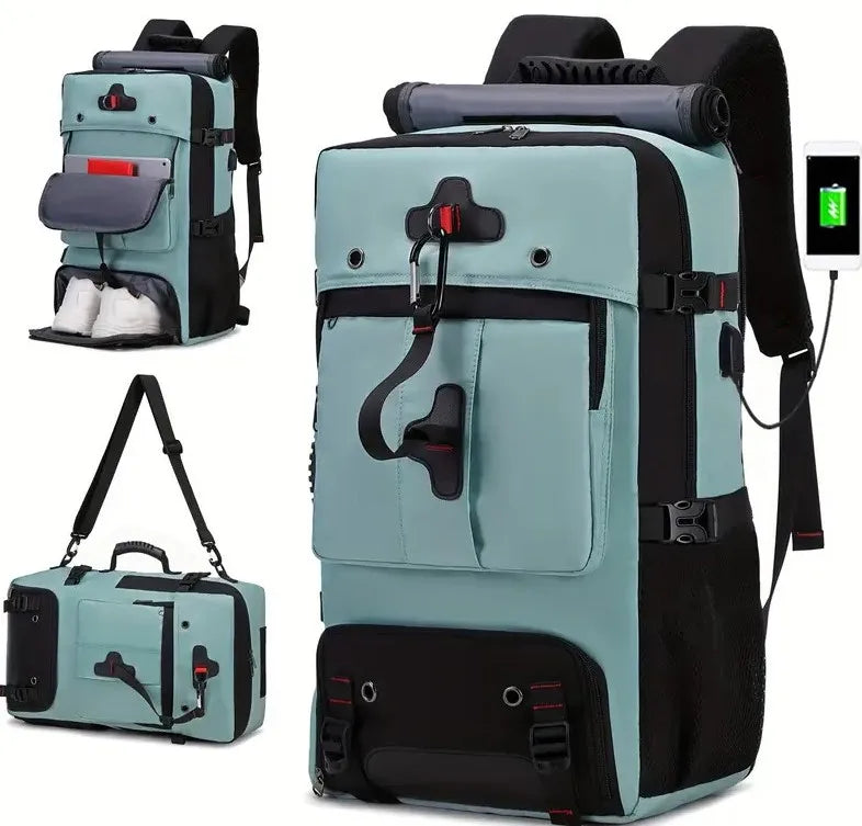 Skoll travel backpack in grass green