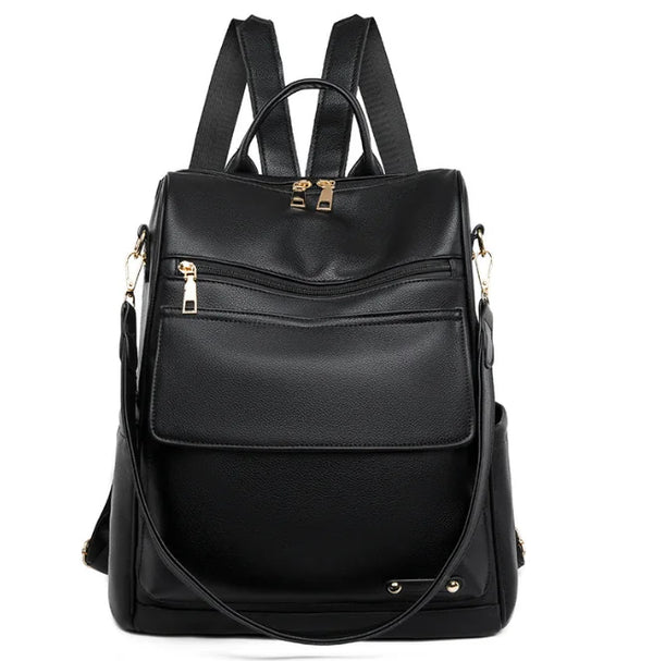 Malachite SJ8018SCH women's PU leather laptop backpack by Senjia - main view