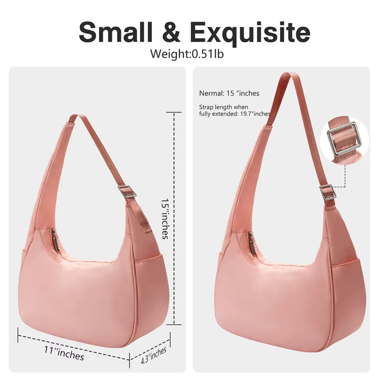 Backper Horologium City Pillow Crossbody — zipper detail
