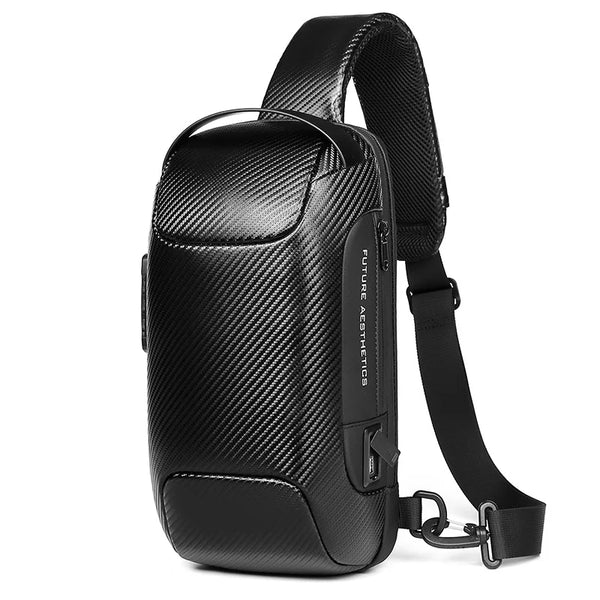 Mingao 22085-P Carbon Fiber Waterproof Crossbody Sling Bag