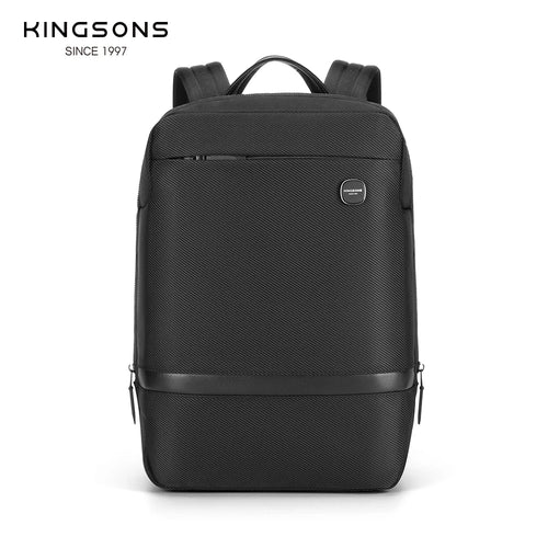 Kingsons men's USB charging business backpack — front view
