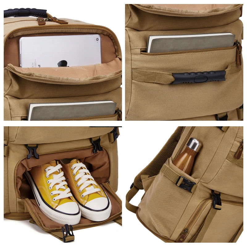 Mingao 2015 canvas backpack USB port