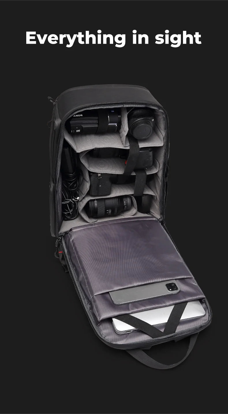 Bange XJ326 Luxury Camera Backpack - Laptop Sleeve Detail