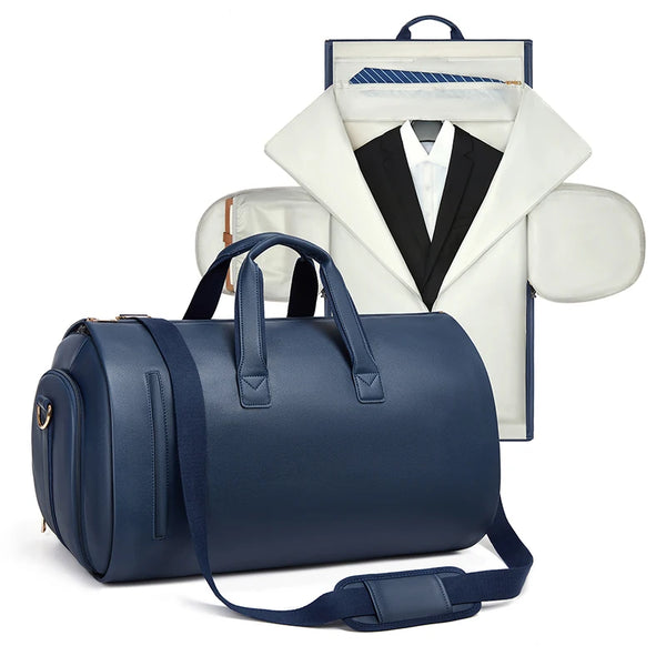Mingao 209 PU Leather Gym Travel Duffle Bag with Shoe Compartment