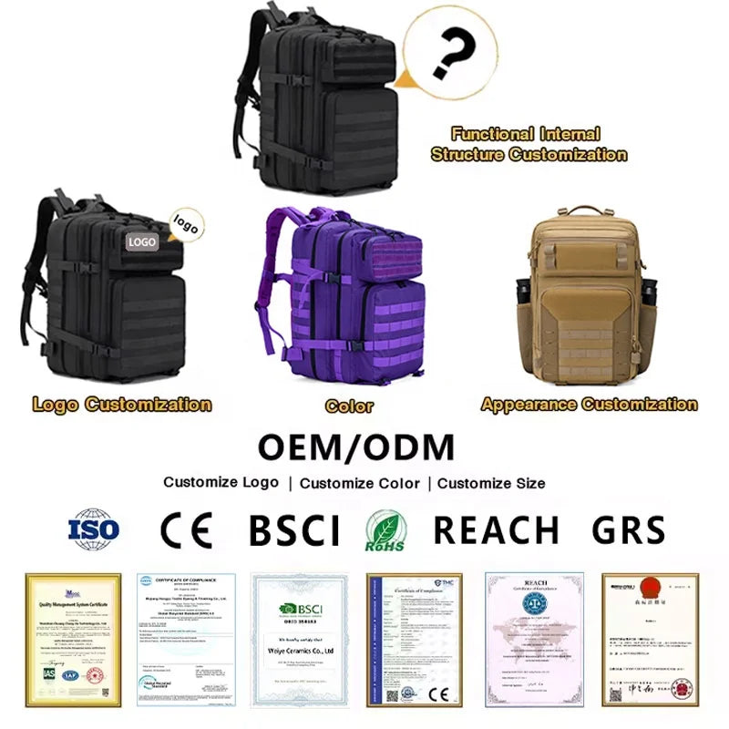 Hong BM-24M669 45L Waterproof Molle Tactical Backpack