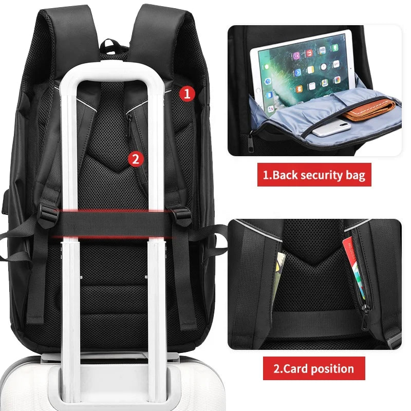 Mingao 8019 15.6" Anti-Theft USB Business Laptop Backpack