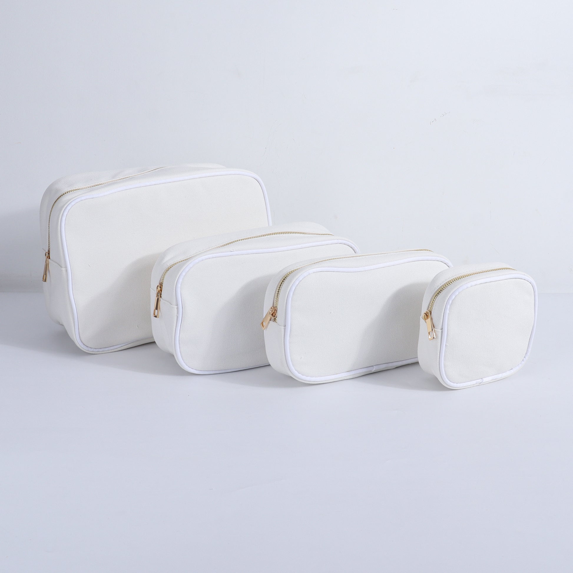 Backper Aquila Blank Canvas Cosmetic Bag — White