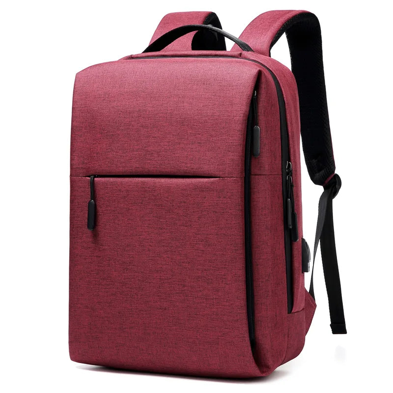 Mingao 1018 15.6" USB Waterproof Business Laptop Backpack - Red