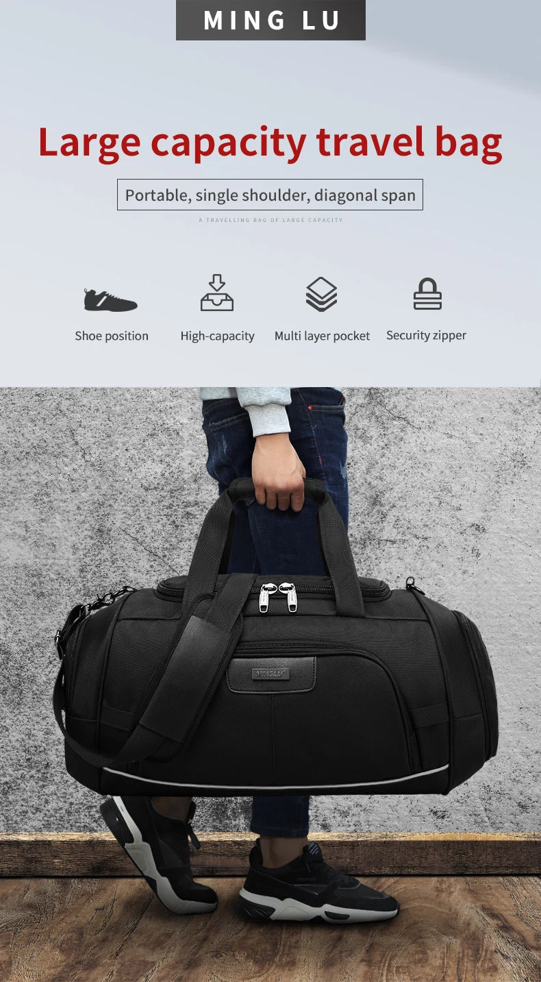 Mingao 505 gym travel duffle feature 1