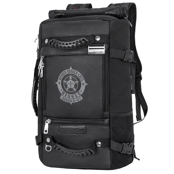 Mingao 201 USB Waterproof PU Travel Laptop Backpack - main