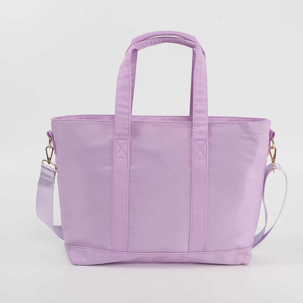 Backper Pyxis Large Nylon Weekender Shoulder Bag — Purple