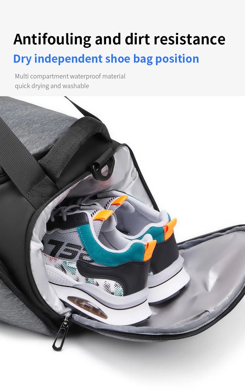 Mingao 1918 Waterproof Sports Gym Duffle Bag with Shoe Compartment - detail 4