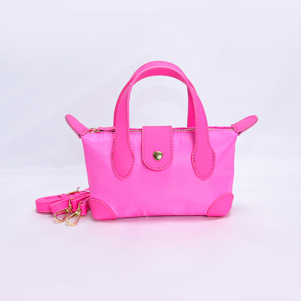 Backper Phoenix Mini Nylon Crossbody Pouchette — Rose Pink