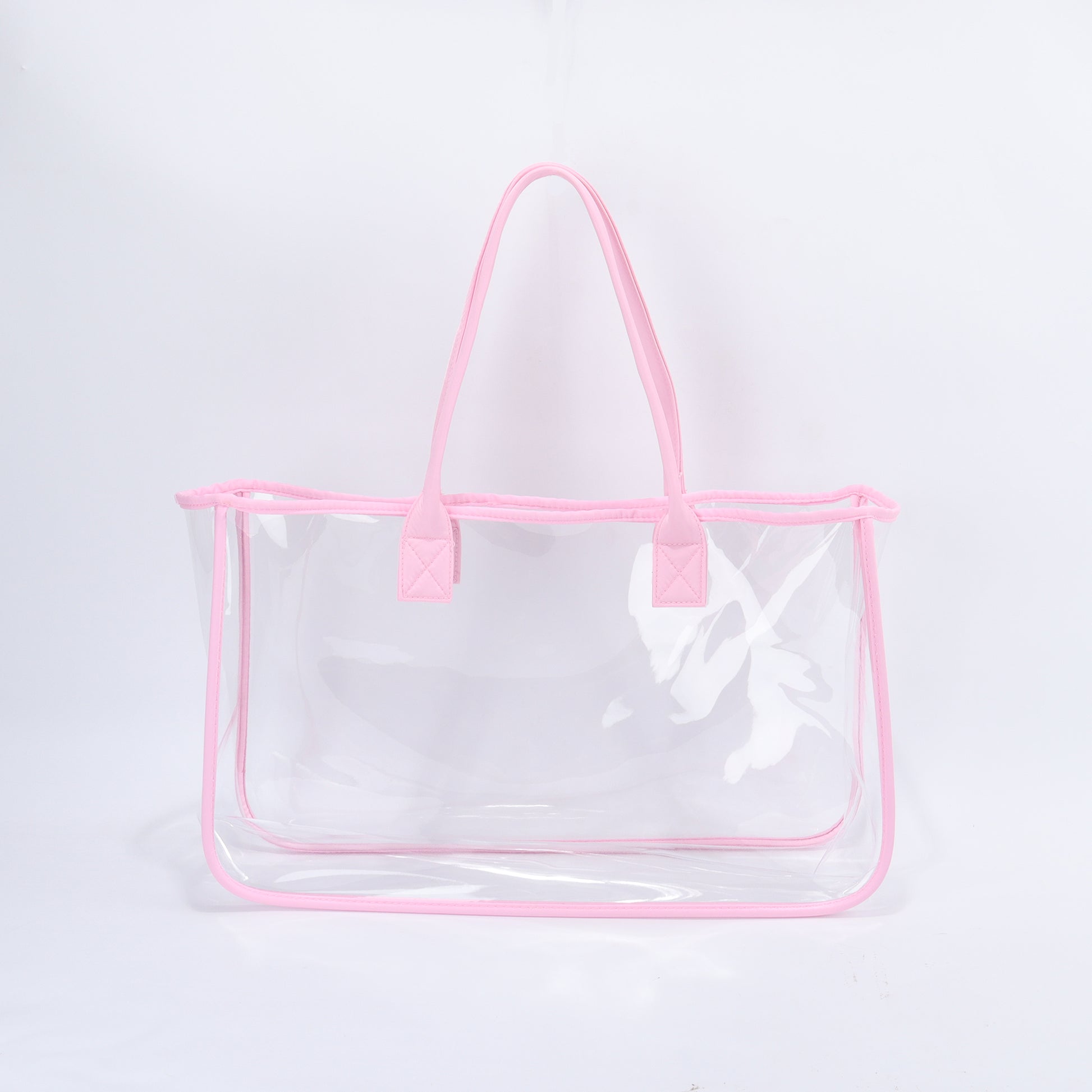 Backper Cetus Clear PVC Beach & Shopping Tote — Baby Pink