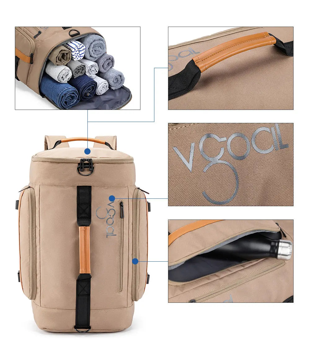 Kingsons Barrel-Shape Eco Outdoor Travel Backpack