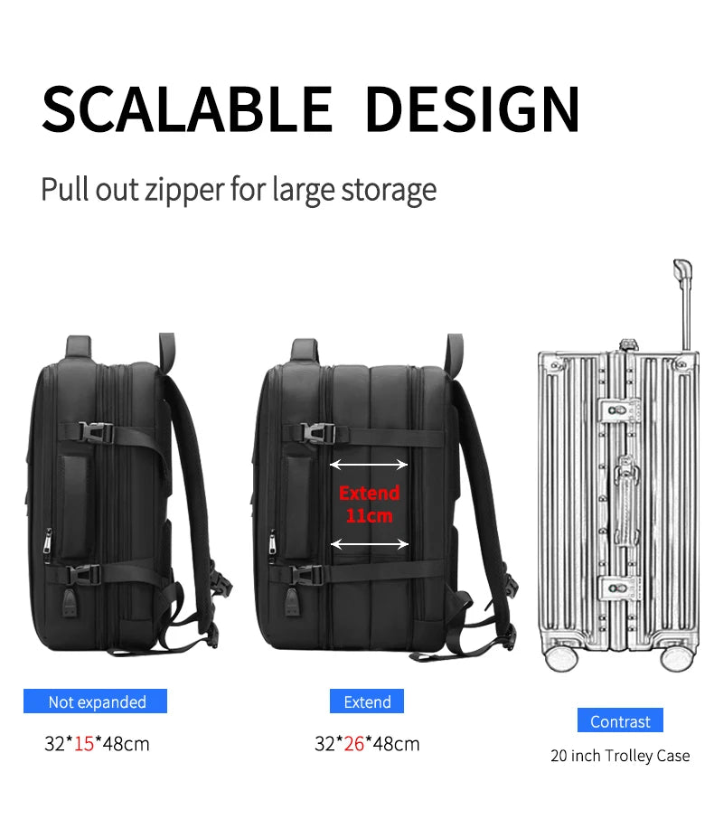 Mingao 1055 Multifunctional Smart USB Travel Laptop Backpack - detail 4