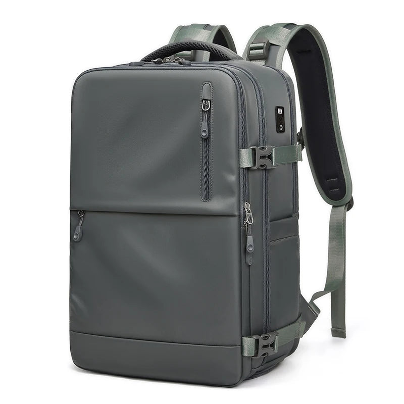 Mingao 231048 Fashion Travel Laptop Backpack with Shoe Compartment - Grey