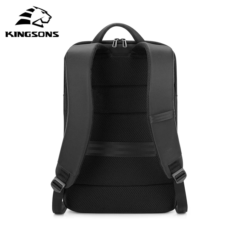 Kingsons USB charging business backpack — back panel